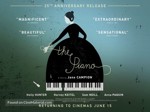 The Piano - British Re-release movie poster