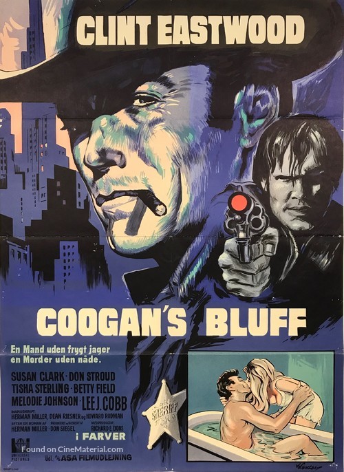 Coogan&#039;s Bluff - Danish Movie Poster