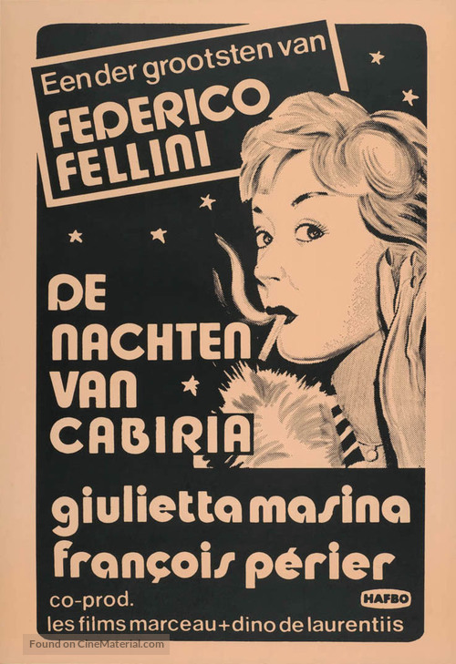 Le notti di Cabiria - Dutch Movie Poster
