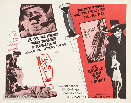 Die 1000 Augen des Dr. Mabuse - Theatrical movie poster