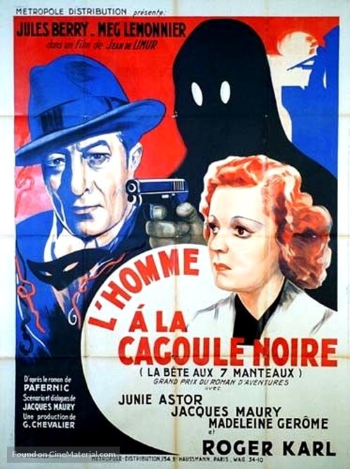 La b&ecirc;te aux sept manteaux - French Movie Poster