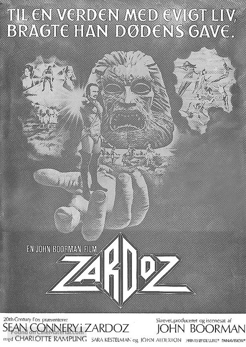 Zardoz - Danish Movie Poster