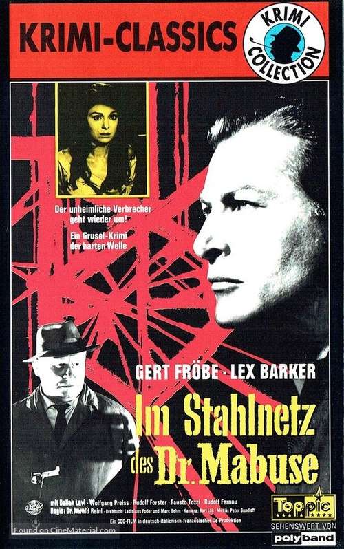 Im Stahlnetz des Dr. Mabuse - German VHS movie cover