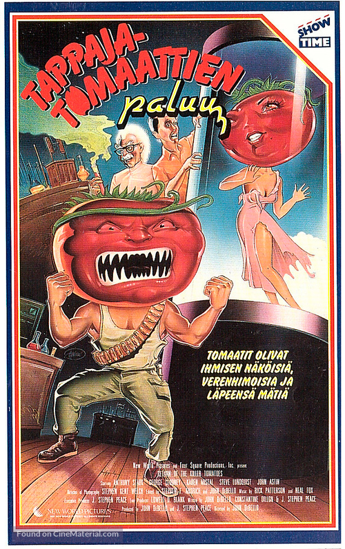 Return of the Killer Tomatoes! - Finnish VHS movie cover