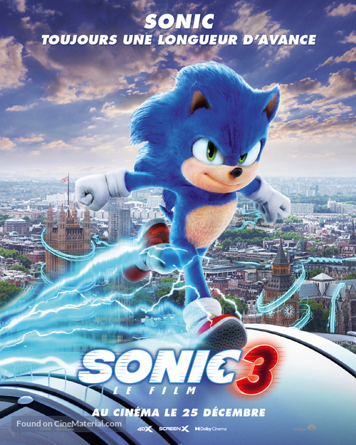 Sonic the Hedgehog 3 - French Movie Poster