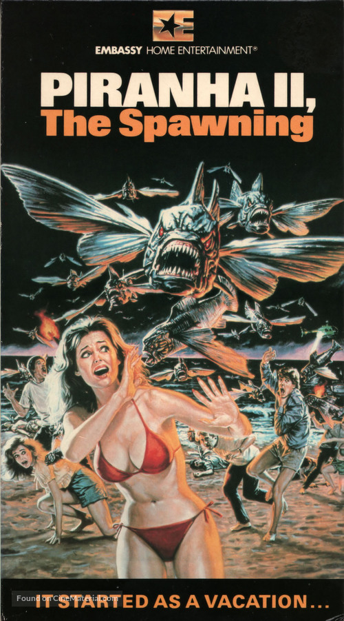 Piranha Part Two: The Spawning - VHS movie cover