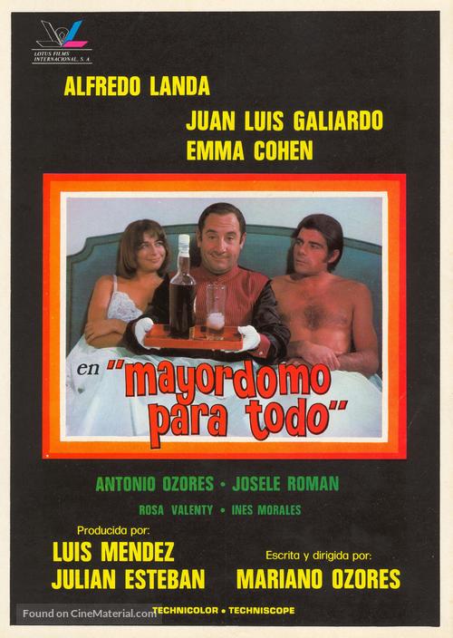 Mayordomo para todo - Spanish Movie Poster