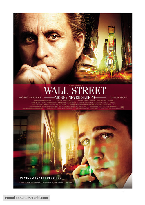 Wall Street: Money Never Sleeps - Singaporean Movie Poster