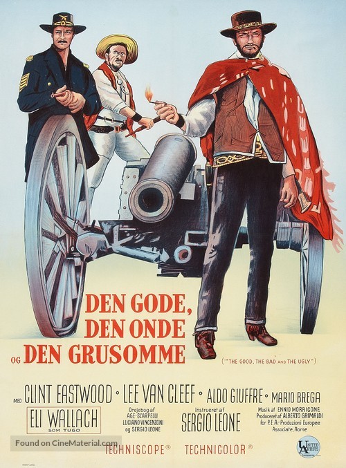 Il buono, il brutto, il cattivo - Danish Movie Poster