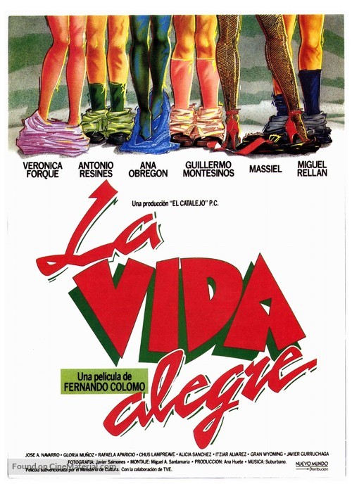 La vida alegre - Spanish Movie Poster