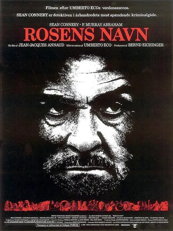 The Name of the Rose - Danish Movie Poster