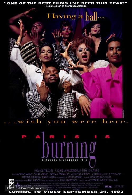 Paris Is Burning - Video release movie poster
