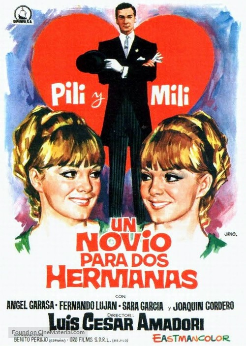 Un novio para dos hermanas - Spanish Movie Poster