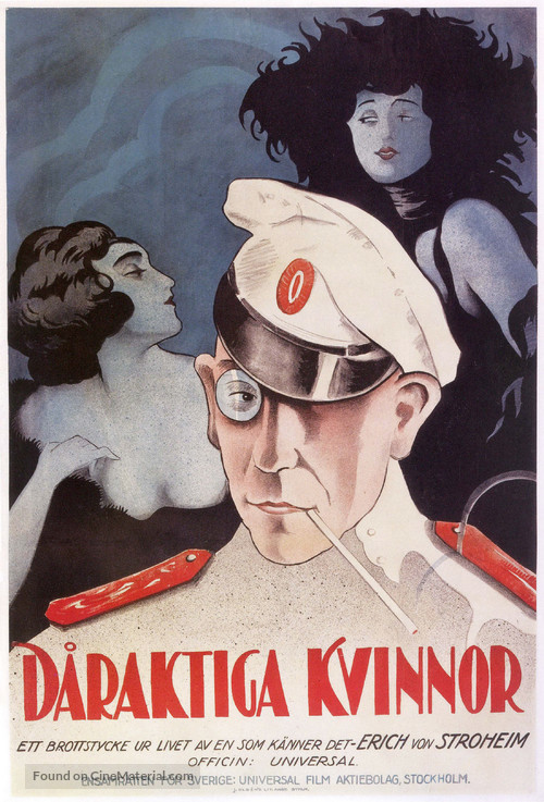 Foolish Wives - Swedish Movie Poster