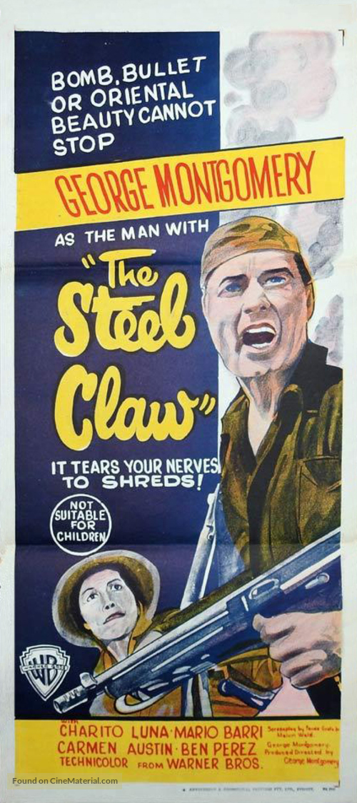 The Steel Claw - Australian Movie Poster