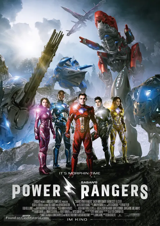Power Rangers (2017) German movie poster