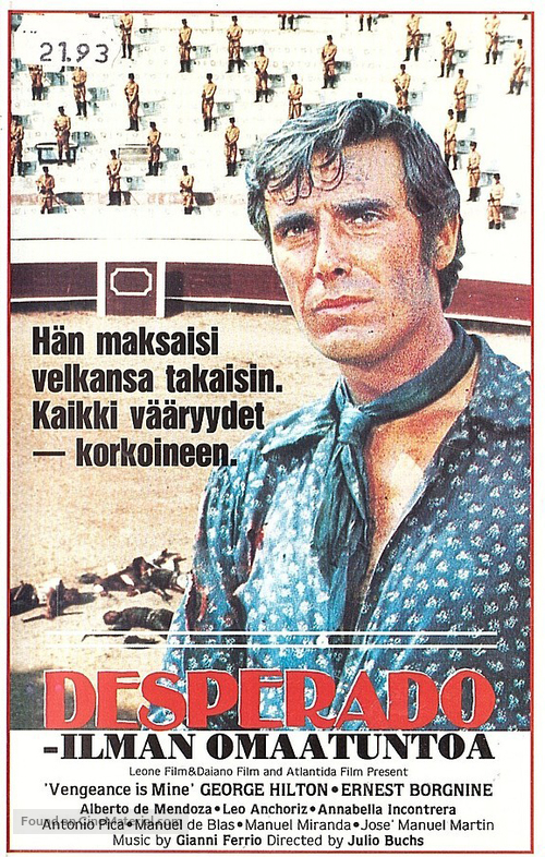 Los desesperados - Finnish VHS movie cover