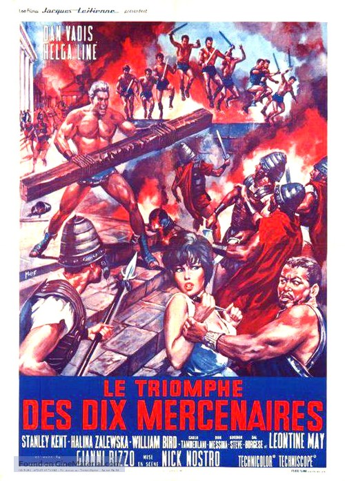 Trionfo dei dieci gladiatori, Il - French Movie Poster