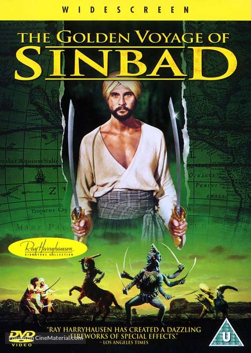 The Golden Voyage of Sinbad - British DVD movie cover