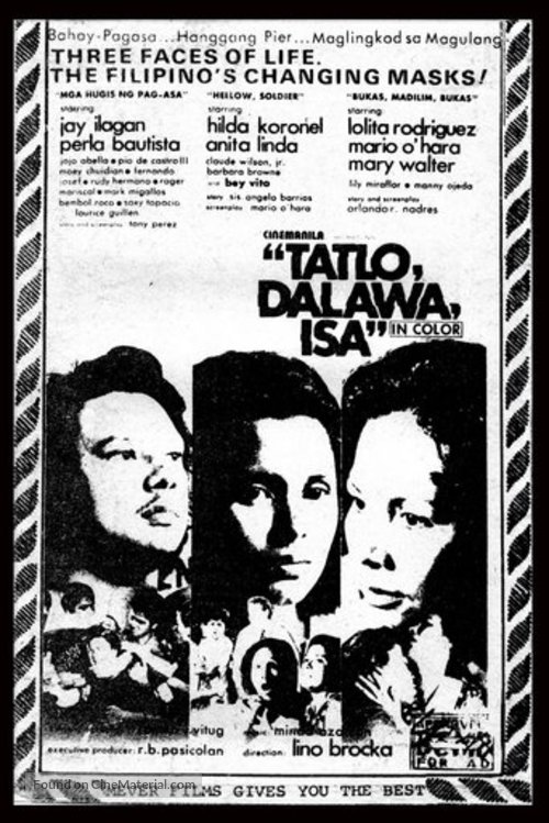 Tatlo, dalawa, isa - Philippine Movie Poster