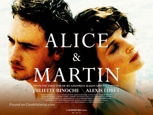 Alice et Martin - British Theatrical movie poster