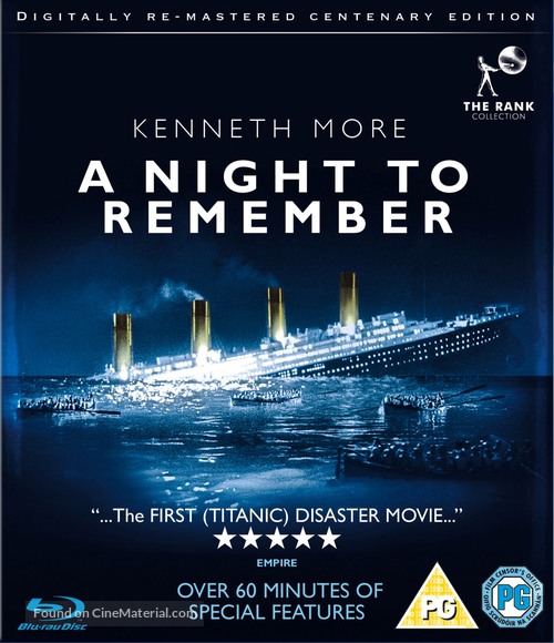 A Night to Remember - British Blu-Ray movie cover