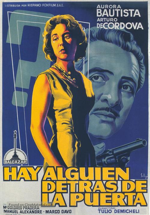 Hay alguien detr&aacute;s de la puerta - Spanish Movie Poster