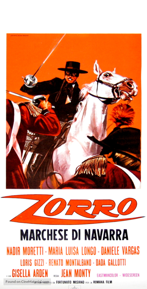 Zorro marchese di Navarra - Italian Movie Poster