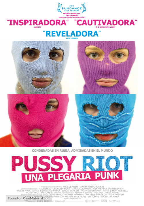 Pokazatelnyy protsess: Istoriya Pussy Riot - Spanish Movie Poster