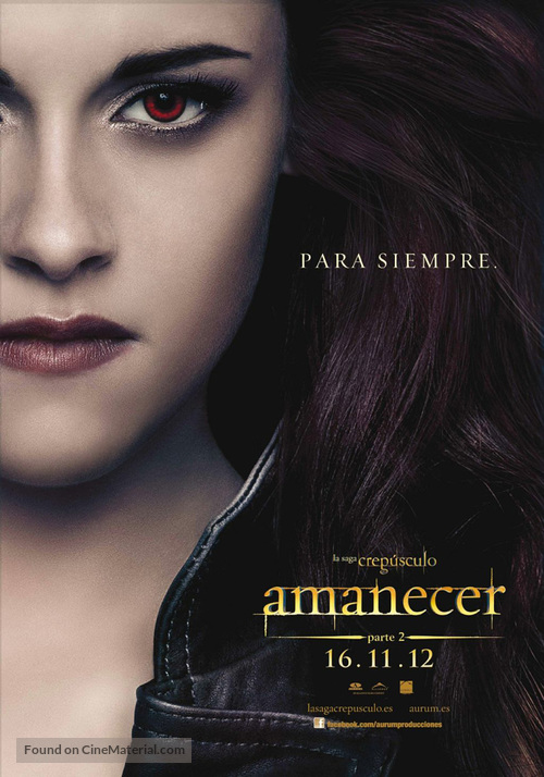 The Twilight Saga: Breaking Dawn - Part 2 - Spanish Movie Poster