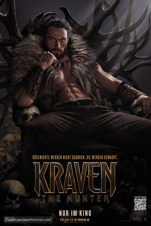 Kraven the Hunter - German Movie Poster