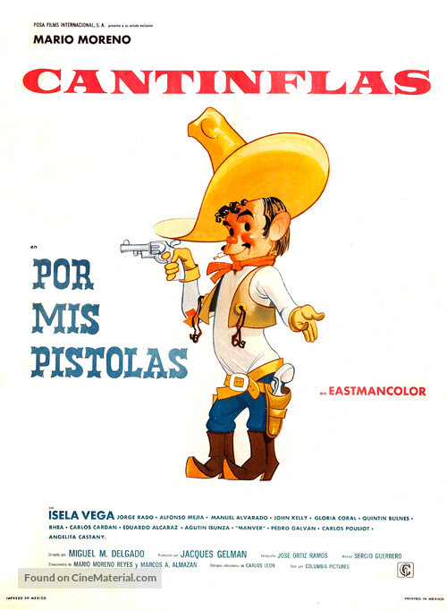 Por mis pistolas - Mexican Movie Poster