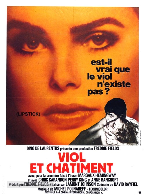 Lipstick - French Movie Poster