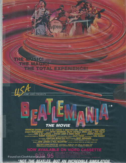 Beatlemania - Video release movie poster