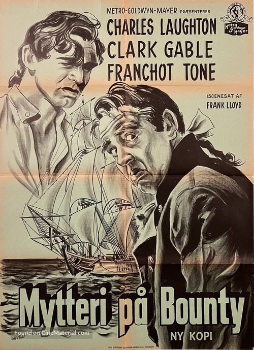 Mutiny on the Bounty - Danish Movie Poster