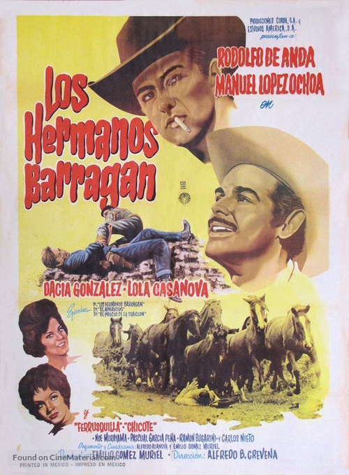 Los hermanos Barrag&aacute;n - Mexican Movie Poster
