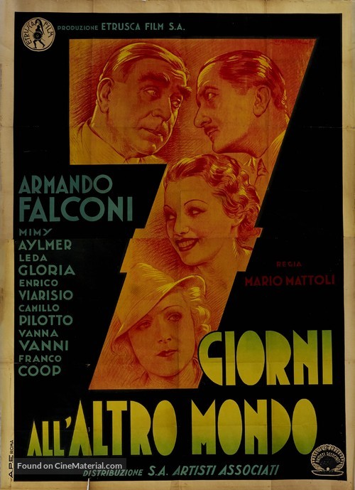 Sette giorni all&#039;altro mondo - Italian Movie Poster