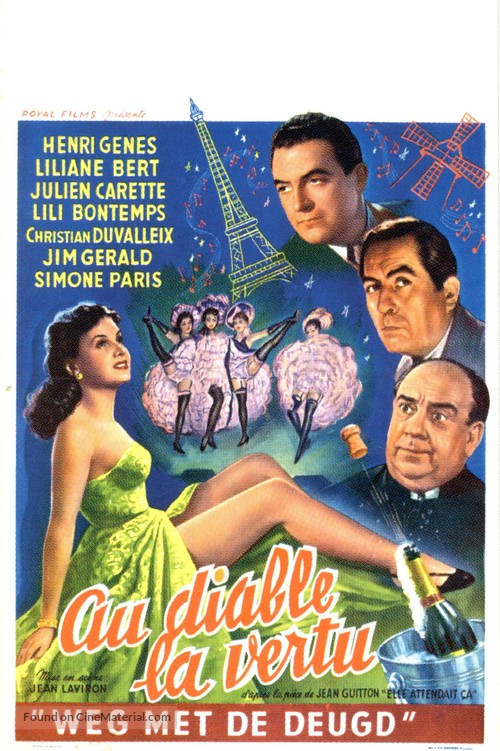 Au diable la vertu - Belgian Movie Poster