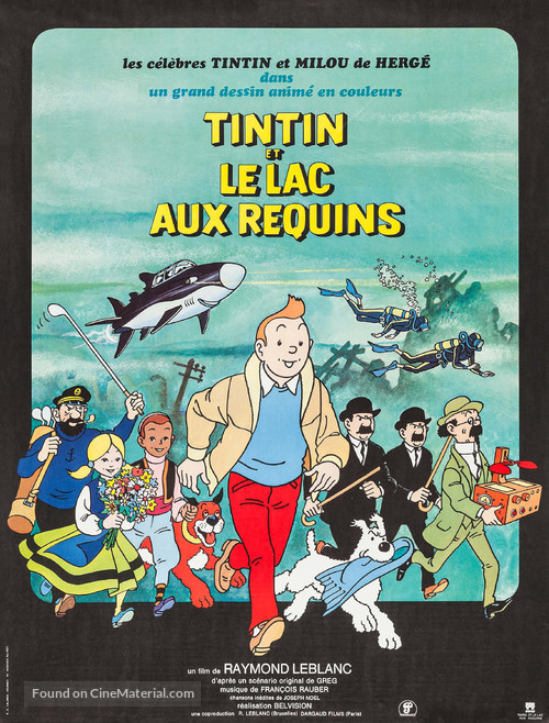 Tintin et le lac aux requins - French Movie Poster