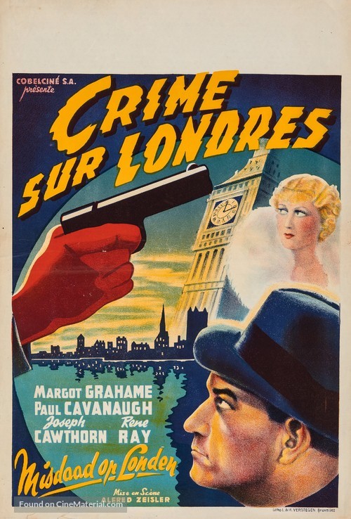 Crime Over London - Belgian Movie Poster