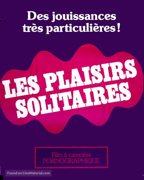 Les plaisirs solitaires - French Movie Poster