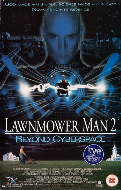 Lawnmower Man 2: Beyond Cyberspace - British VHS movie cover