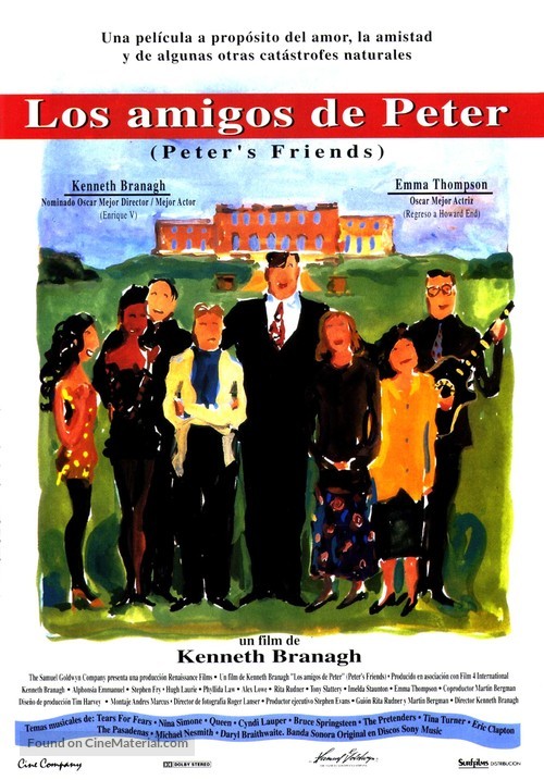 Peter&#039;s Friends - Spanish Movie Poster