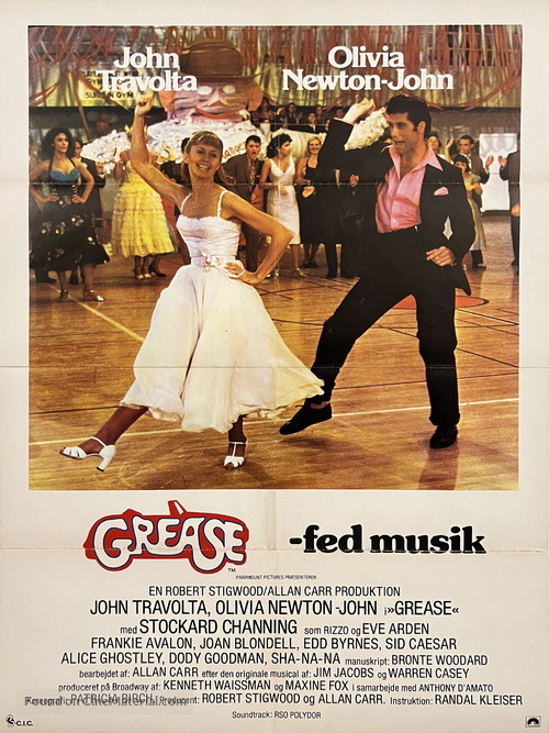 Grease - Danish Movie Poster