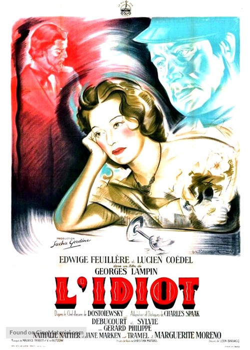 L&#39;idiot (1946) French movie poster
