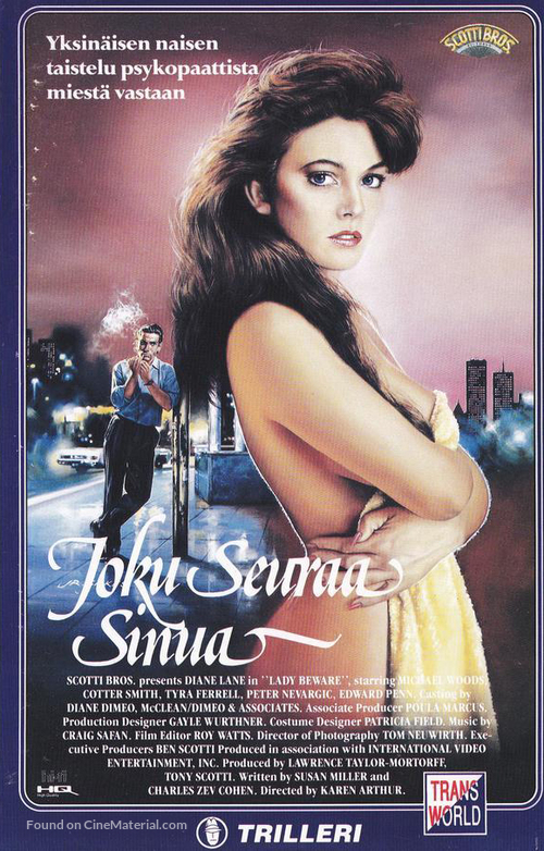 Lady Beware - Finnish VHS movie cover