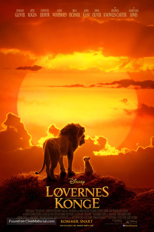 The Lion King - Danish Movie Poster