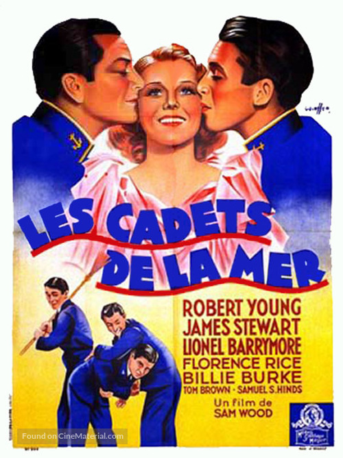 Navy Blue and Gold - French Movie Poster