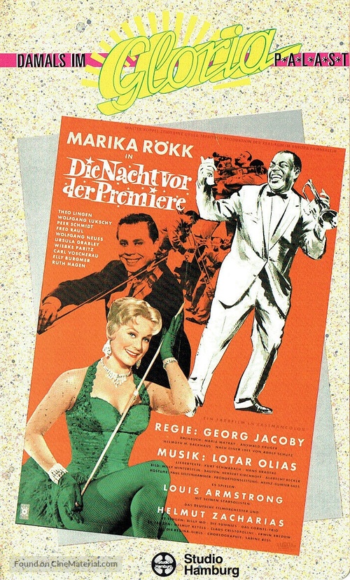 Die Nacht vor der Premiere - German VHS movie cover