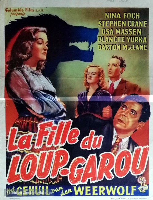 Cry of the Werewolf - Belgian Movie Poster